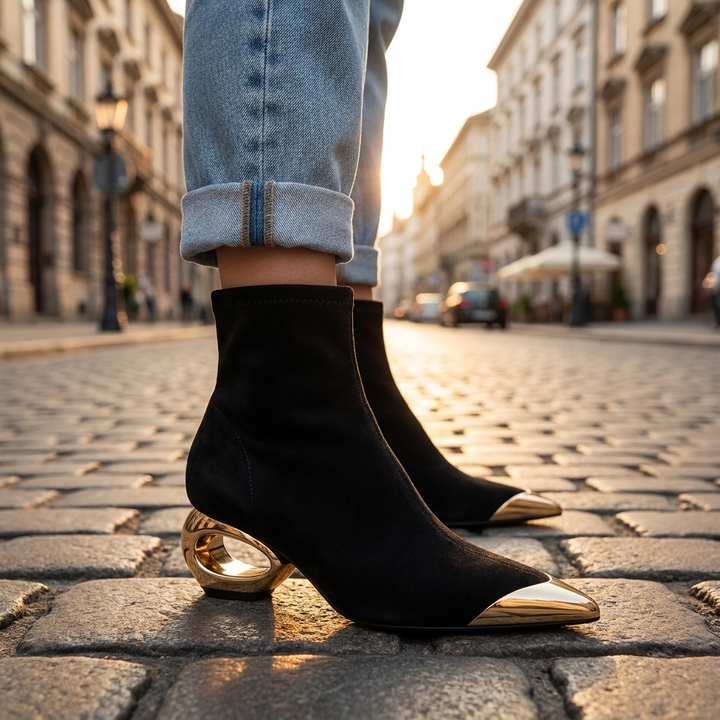 Esta | Women Metal Tip Dress Boots