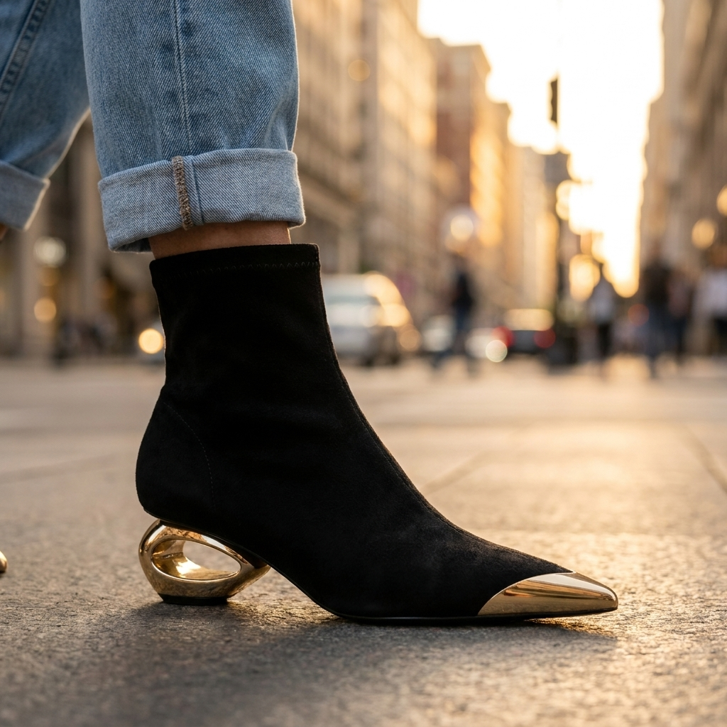 Esta | Women Metal Tip Dress Boots