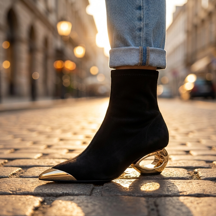 Esta | Women Metal Tip Dress Boots