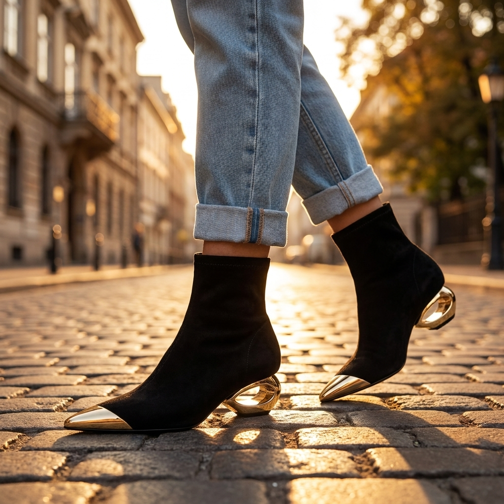 Esta | Women Metal Tip Dress Boots