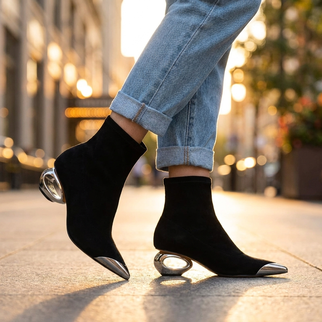 Esta | Women Metal Tip Dress Boots