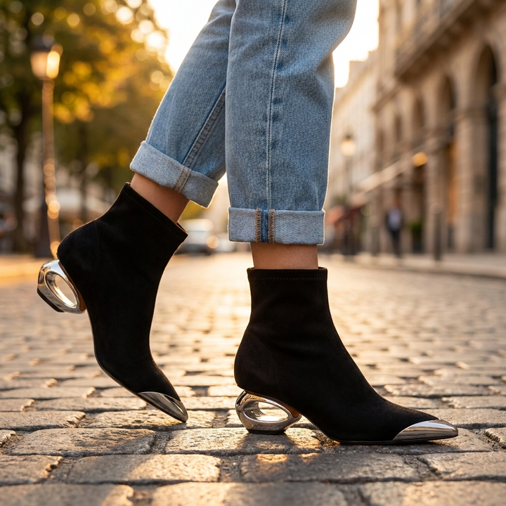 Esta | Women Metal Tip Dress Boots