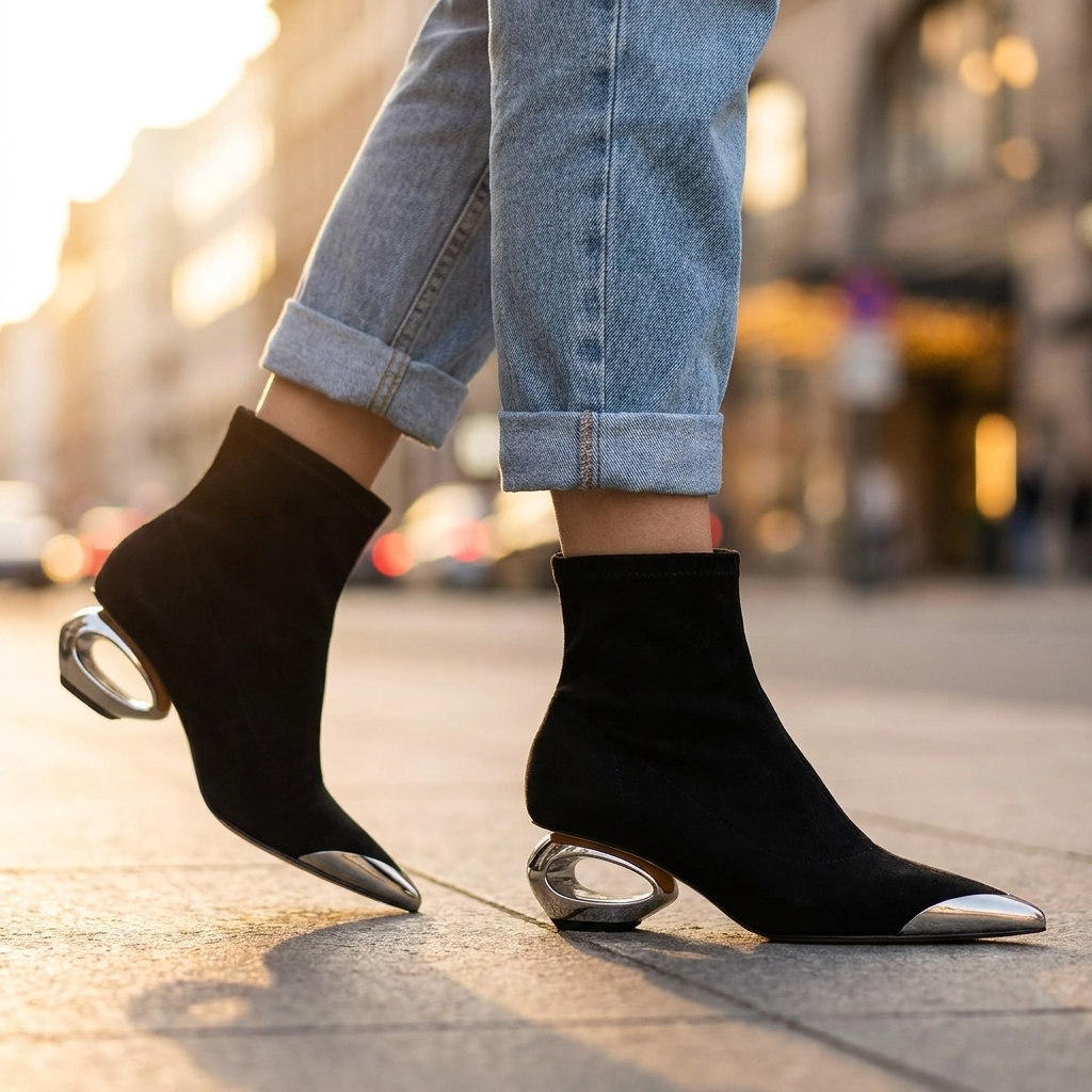 Esta | Women Metal Tip Dress Boots