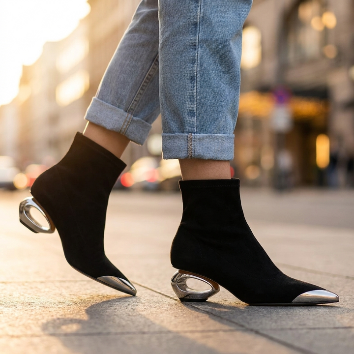Esta | Women Metal Tip Dress Boots