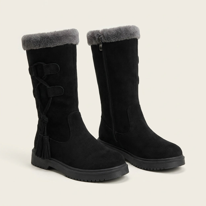 Damara | Women Tassel Cuff High Boots