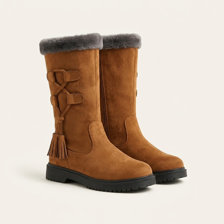 Damara | Women Tassel Cuff High Boots