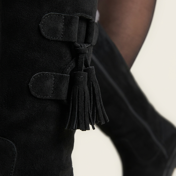 Damara | Women Tassel Cuff High Boots