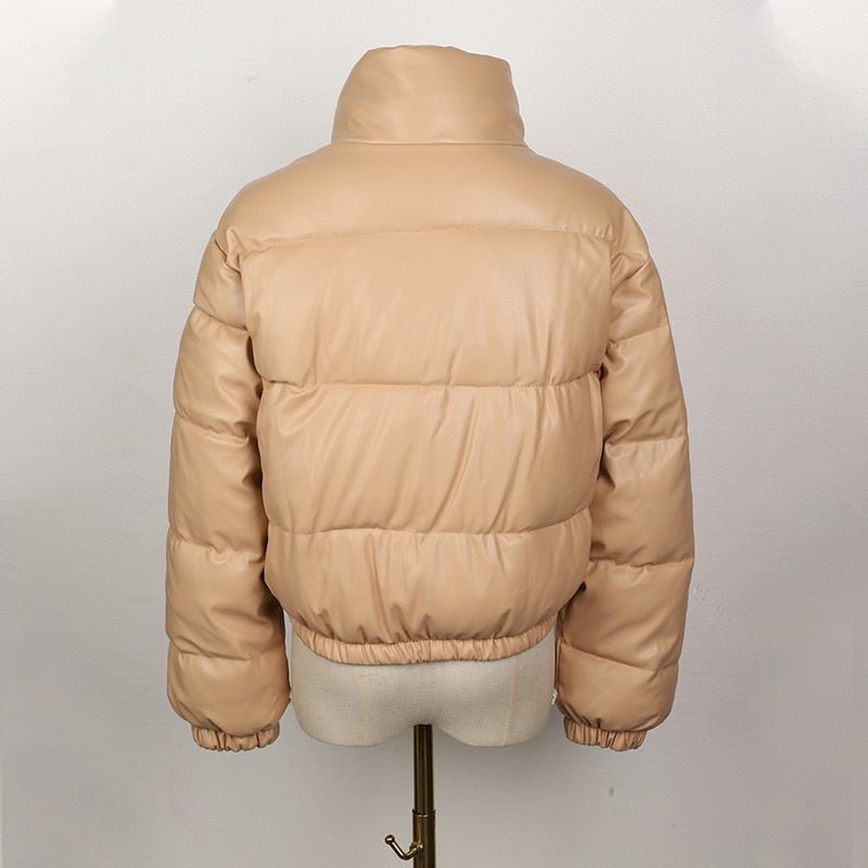 Collette | Women Collar Zip Cropped Puffer Vest