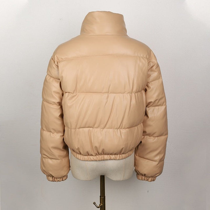 Collette | Women Collar Zip Cropped Puffer Vest