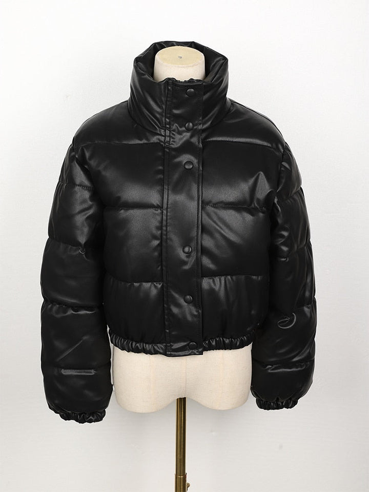 Collette | Women Collar Zip Cropped Puffer Vest