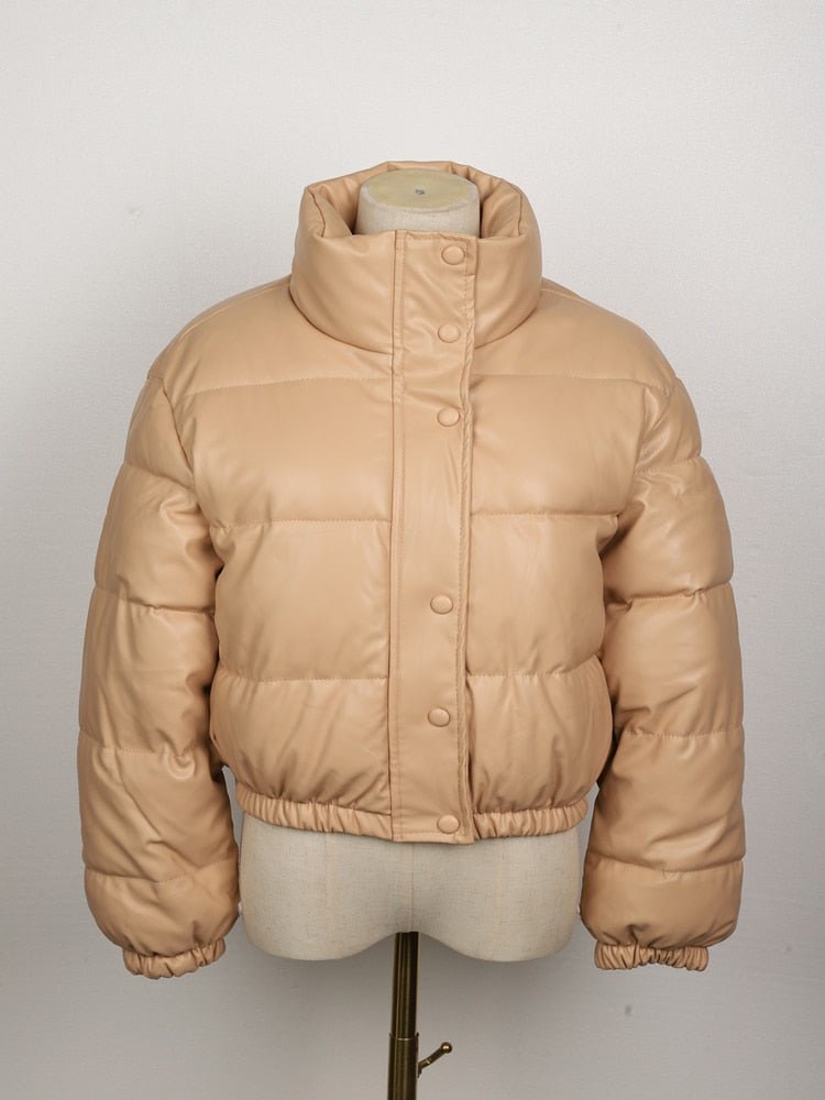 Collette | Women Collar Zip Cropped Puffer Vest