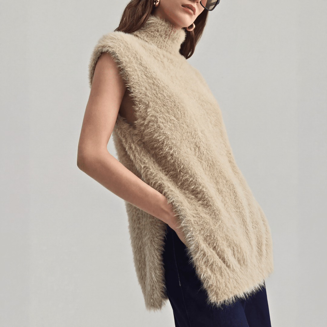 Romilda | Women Mock Neck Knitted Vest