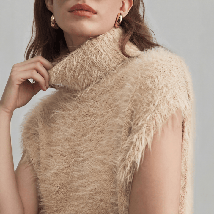 Romilda | Women Mock Neck Knitted Vest