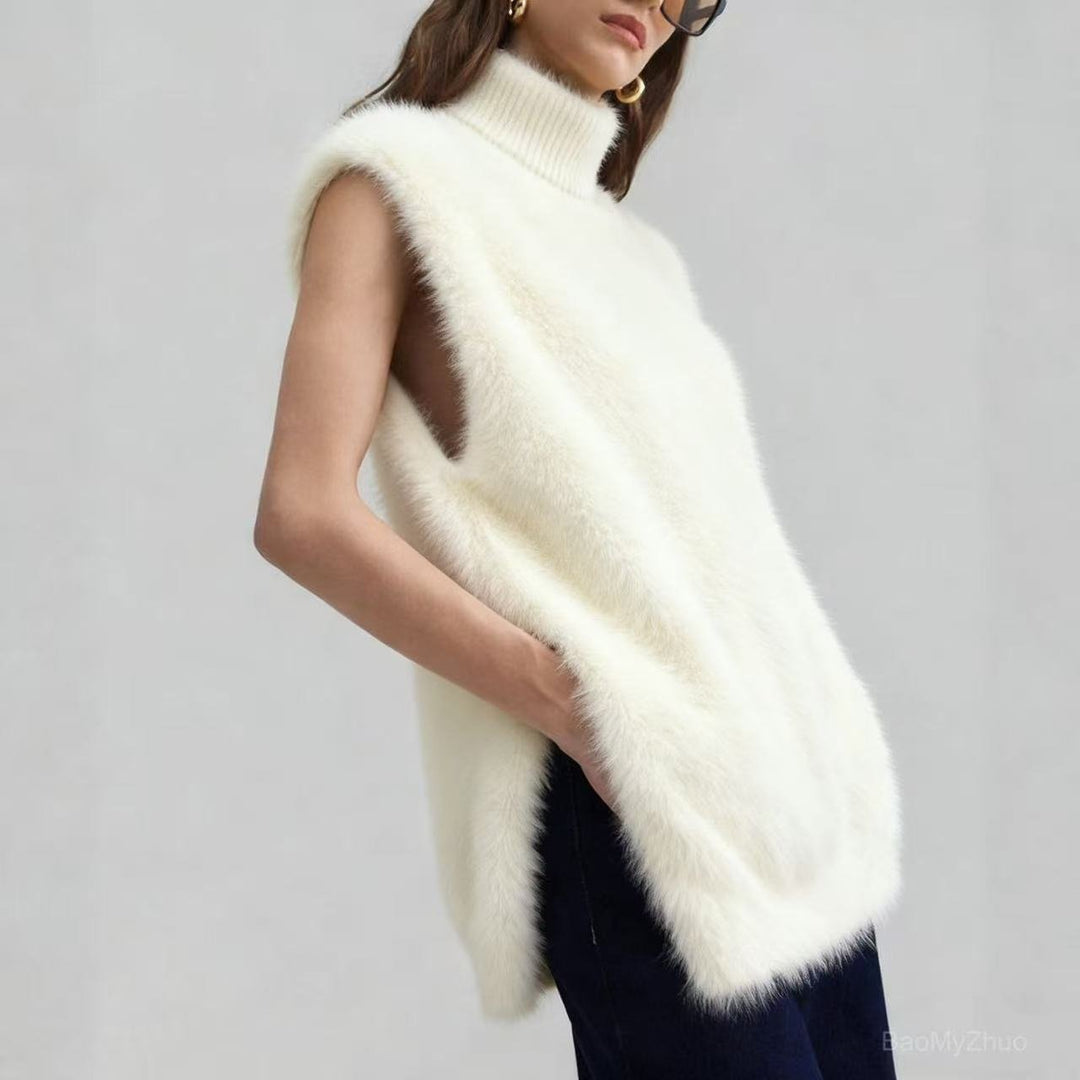 Romilda | Women Mock Neck Knitted Vest