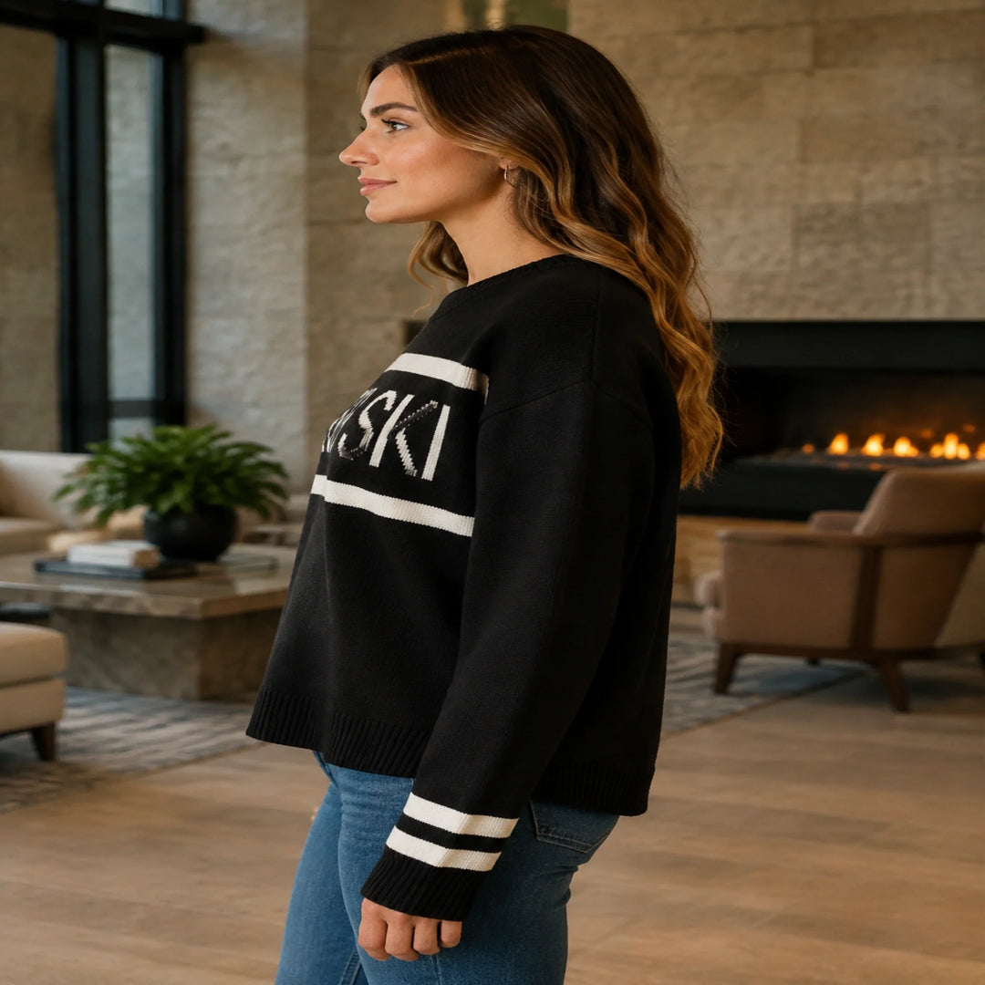 Inge | Women Letter Graphic Apres Ski Sweater