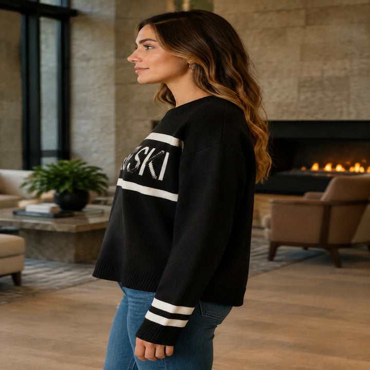 Inge | Women Letter Graphic Apres Ski Sweater