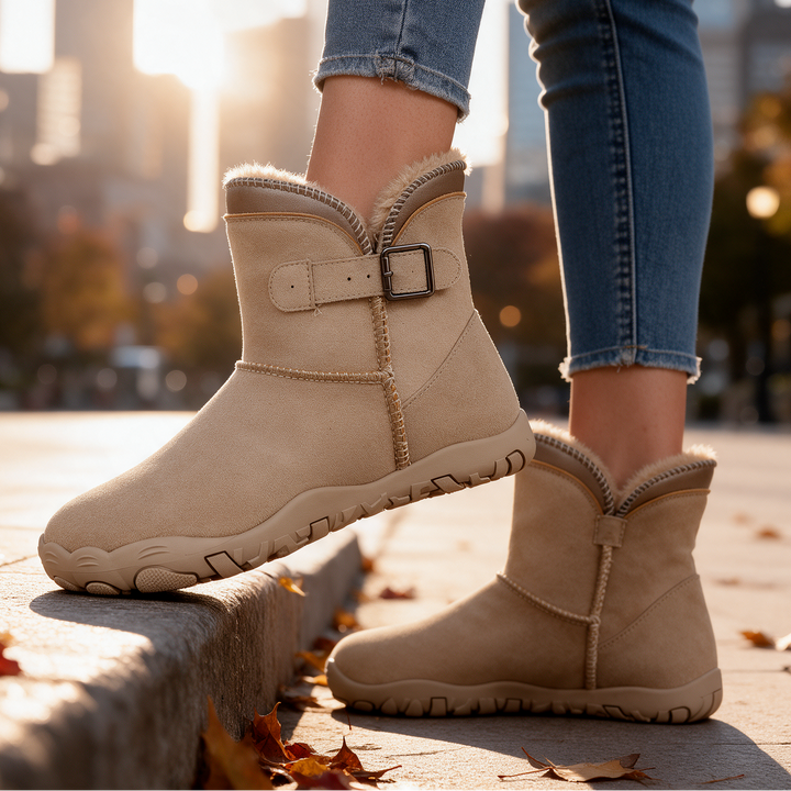 Sula | Women Buckle Fleece Winter Boots