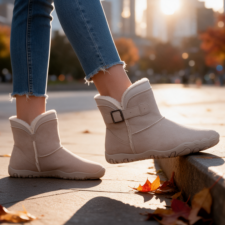 Sula | Women Buckle Fleece Winter Boots