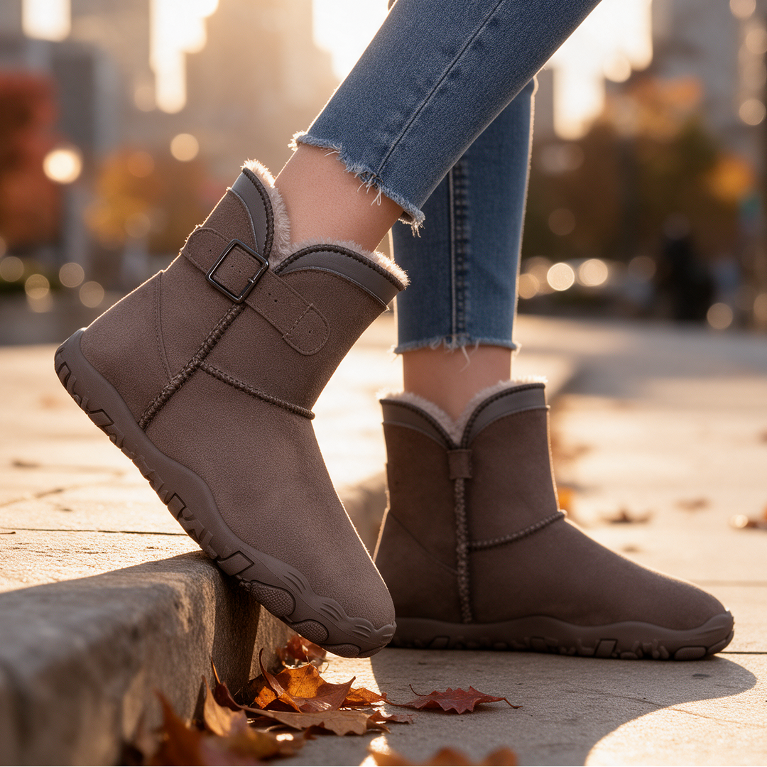Sula | Women Buckle Fleece Winter Boots