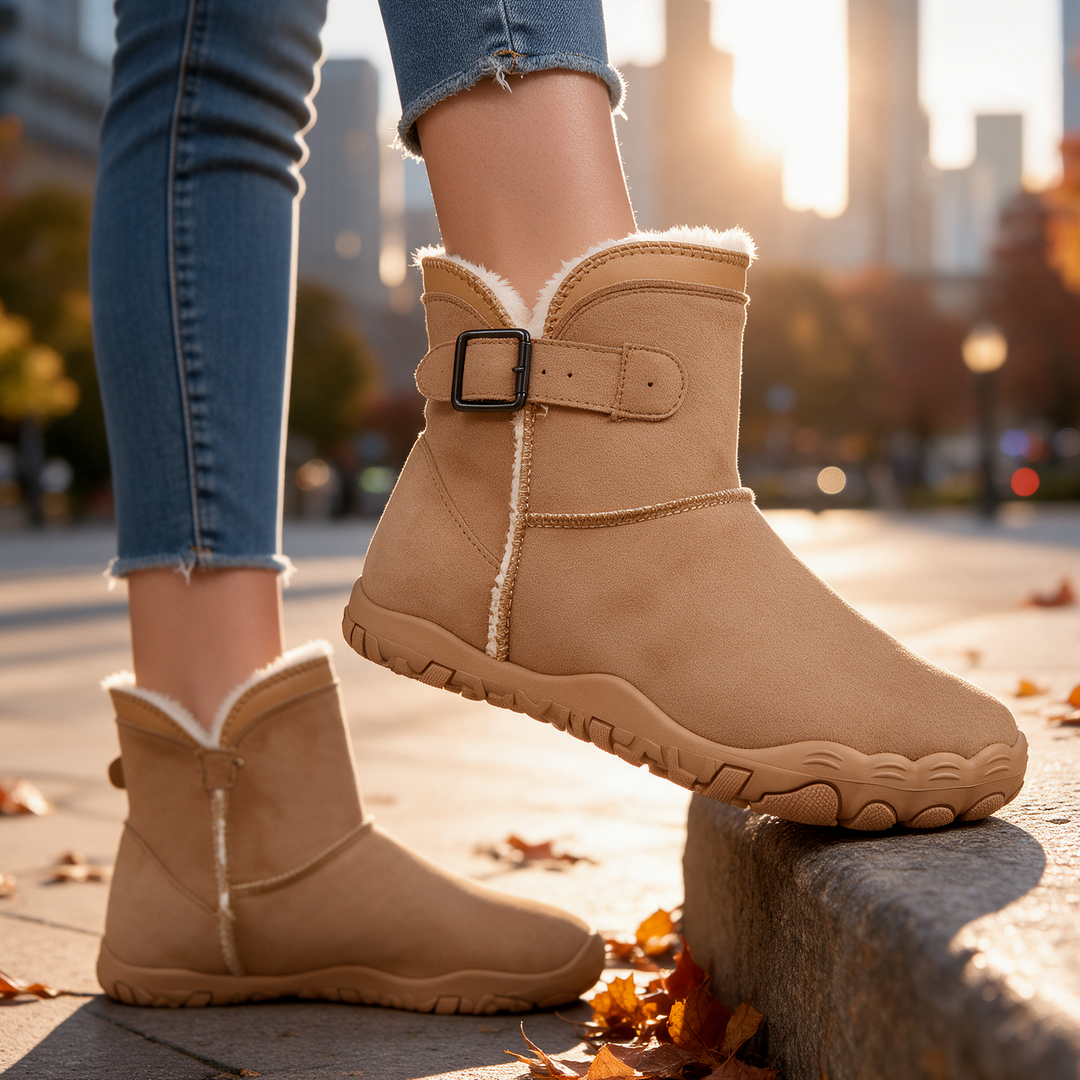 Sula | Women Buckle Fleece Winter Boots