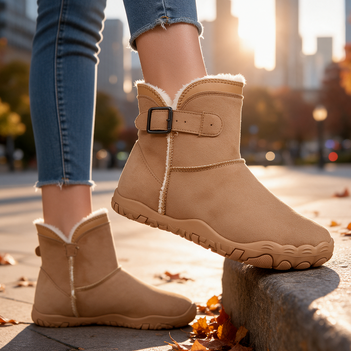 Sula | Women Buckle Fleece Winter Boots