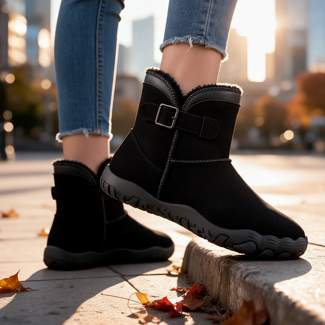 Sula | Women Buckle Fleece Winter Boots