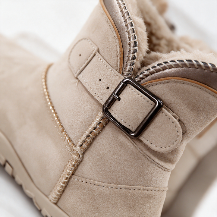 Sula | Women Buckle Fleece Winter Boots