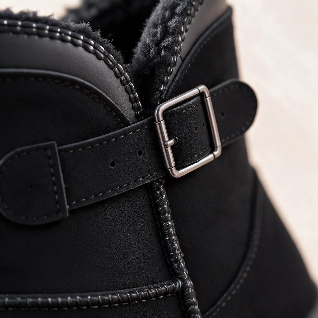 Sula | Women Buckle Fleece Winter Boots