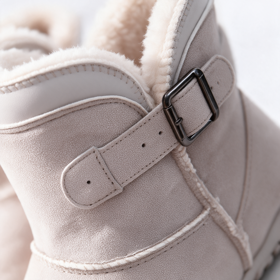 Sula | Women Buckle Fleece Winter Boots