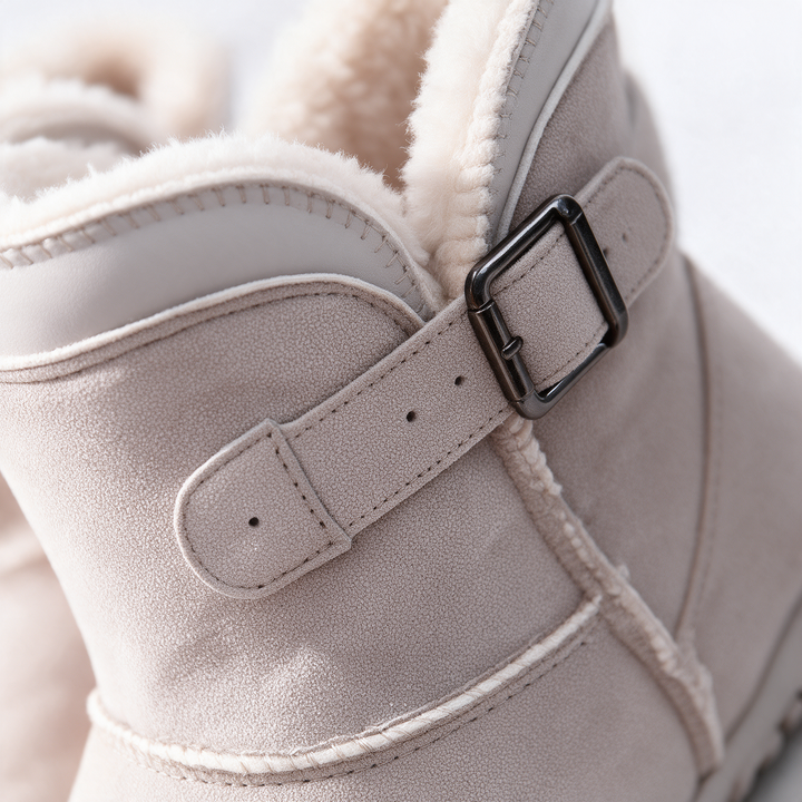 Sula | Women Buckle Fleece Winter Boots