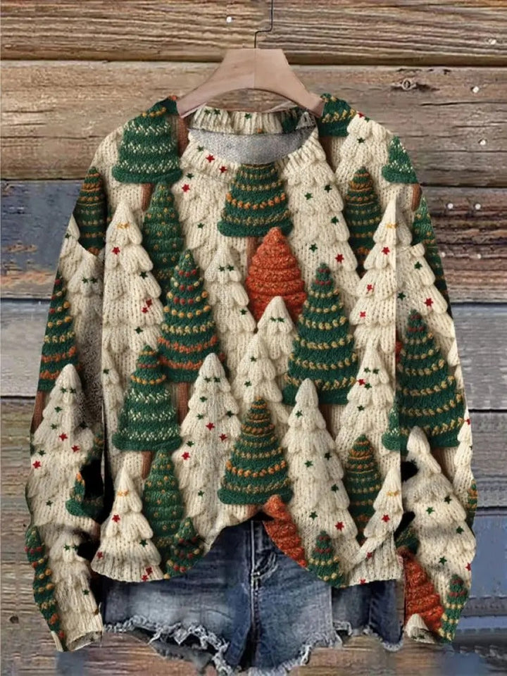 Olwenna | Women Tree Motif Apres Ski Sweater