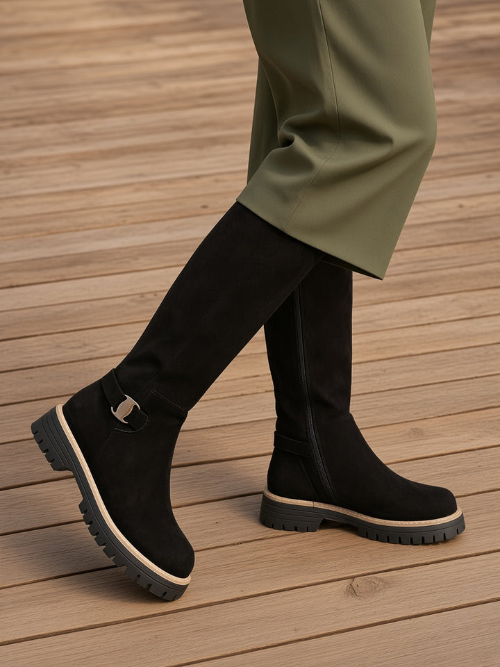 Winola | Women Lug Sole Steel Toe Boots
