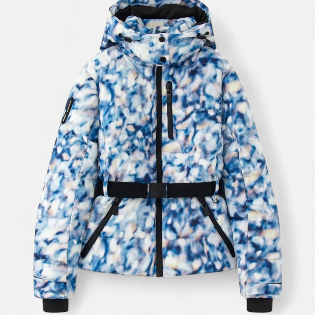Ermengard | Women Hooded Belt Cropped Puffer Vest