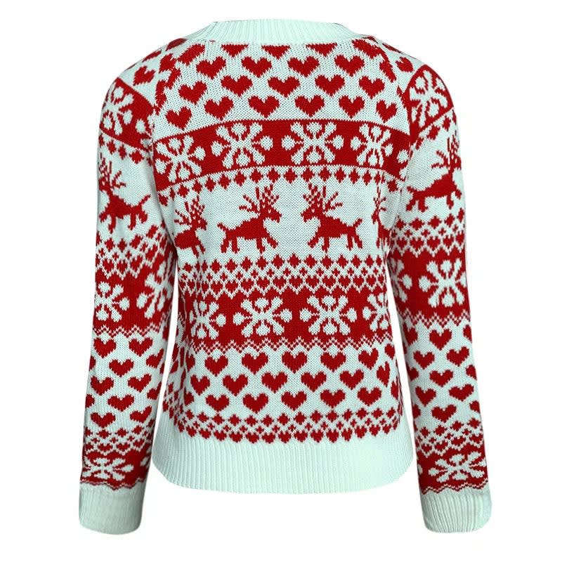 Ivette | Women Reindeer Fair Isle Apres Ski Sweater