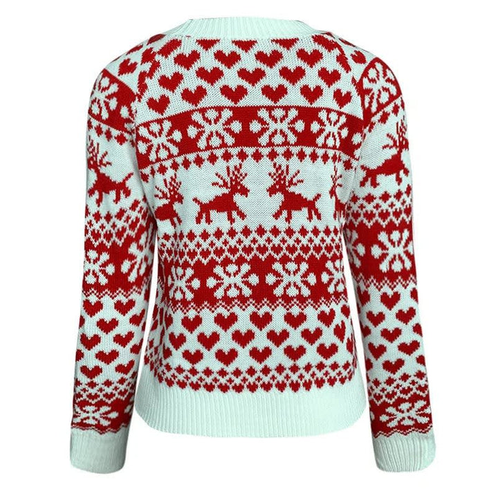 Ivette | Women Reindeer Fair Isle Apres Ski Sweater